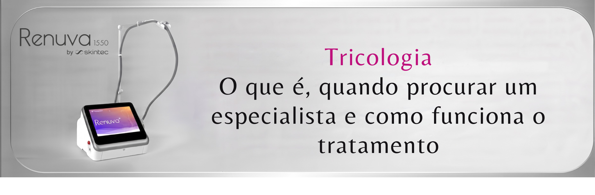Capa Tricologia - Renuva- Skintec